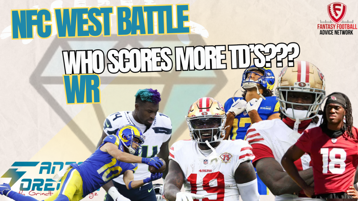 Which WR in the NFC West will finish with the most touchdowns?